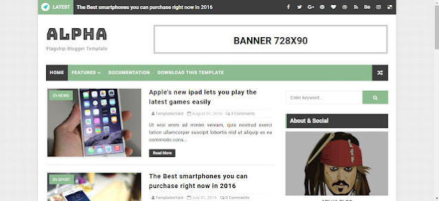Alpha Blogger Template