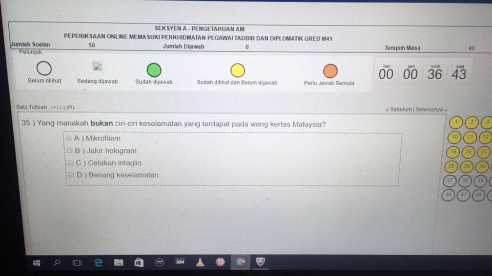 Contoh Soalan Peperiksaan Penolong Pegawai Tadbir N29 