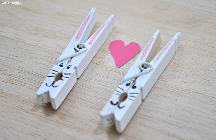 Cute Little Bunny Clothespin Craft - Perfect for Easter & Springtime