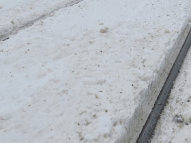 railroad tracks in snow