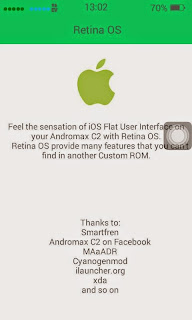 Custom ROM RETINA for Andromax C2 (Real IOS 7)