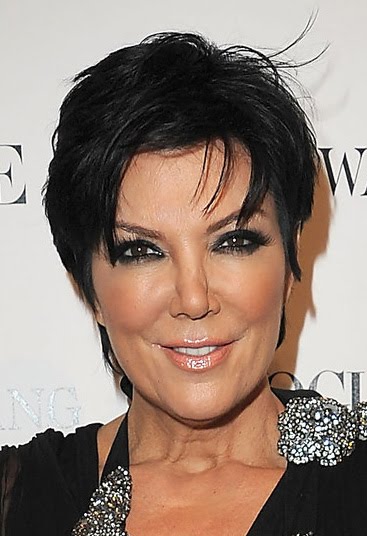 short cut with bangs. Kris Jenner Short cut with