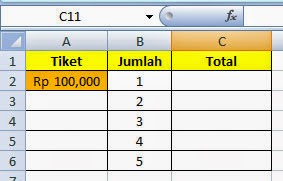 Rumus Absolut di Microsoft Office Excel 2007