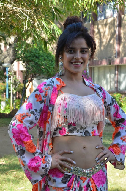 Pia Bajpai Sexy Navel Picture at Abhiyum Anuvum Movie Press Meet