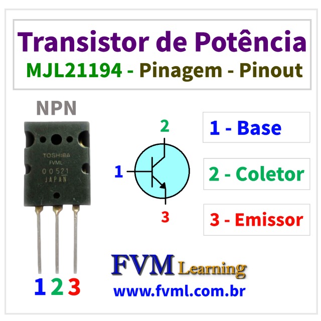 Datasheet-Pinagem-Pinout-Transistor-NPN-MJL21194-Características-Substituições-fvml