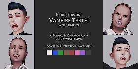 VAMPIRE TEETH (WITH BRACES) CHILD VERSION