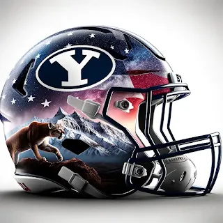 BYU Cougars Patriotic Concept Helmet