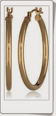 Duragold 14k Gold Hoop Earrings (0.6" Diameter)