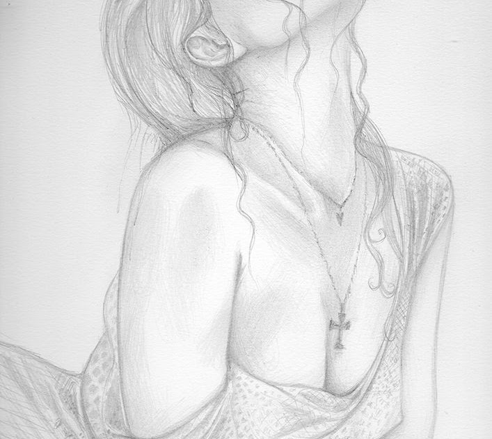 Paper Beautiful Girl Pencil Sketch Size 105 X 95 Inch