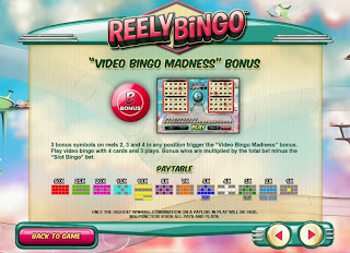 Reely Bingo free slot game paytable