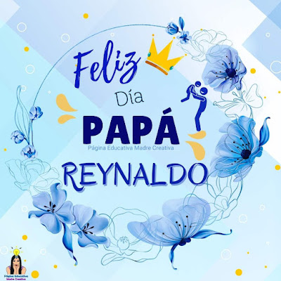 Solapín Feliz Día del Padre - Nombre Reynaldo para imprimir gratis