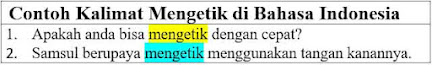 Contoh Kalimat Mengetik di Bahasa Indonesia dan Pengertiannya