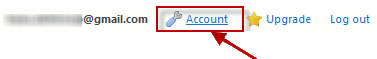 Truy cập vào trang lựa chọn Accounts bằng cách kích vào đường link ở trên cùng trang duyệt file của Dropbox