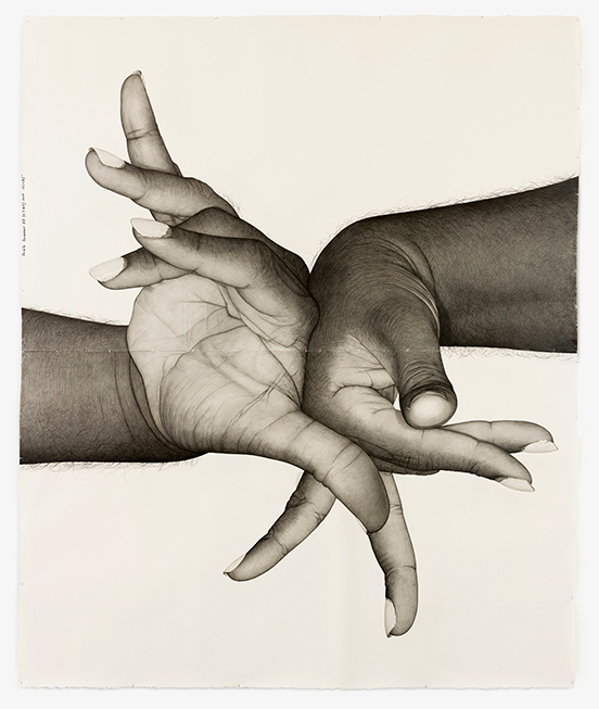 Karl Haendel Double Dominant 22 (EJ Hill), 2019 Pencil on paper 261.62 x 215.9 cm