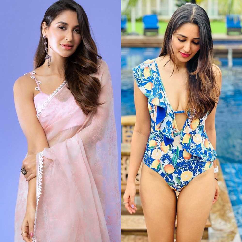 NIkita Dutta saree vs bikini hot actress