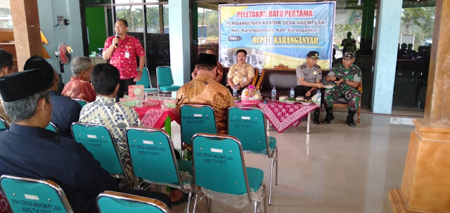 KodimKaranganyar - Peletakan Batu Pertama Pembangunan Kantor Desa Ngemplak