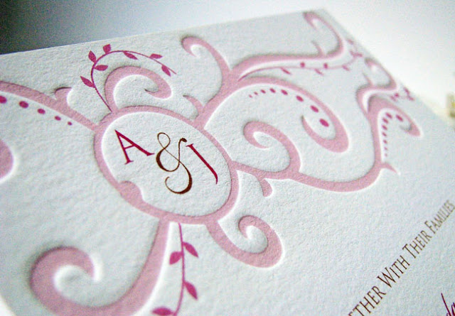 Wedding Invite Letterpress Cards