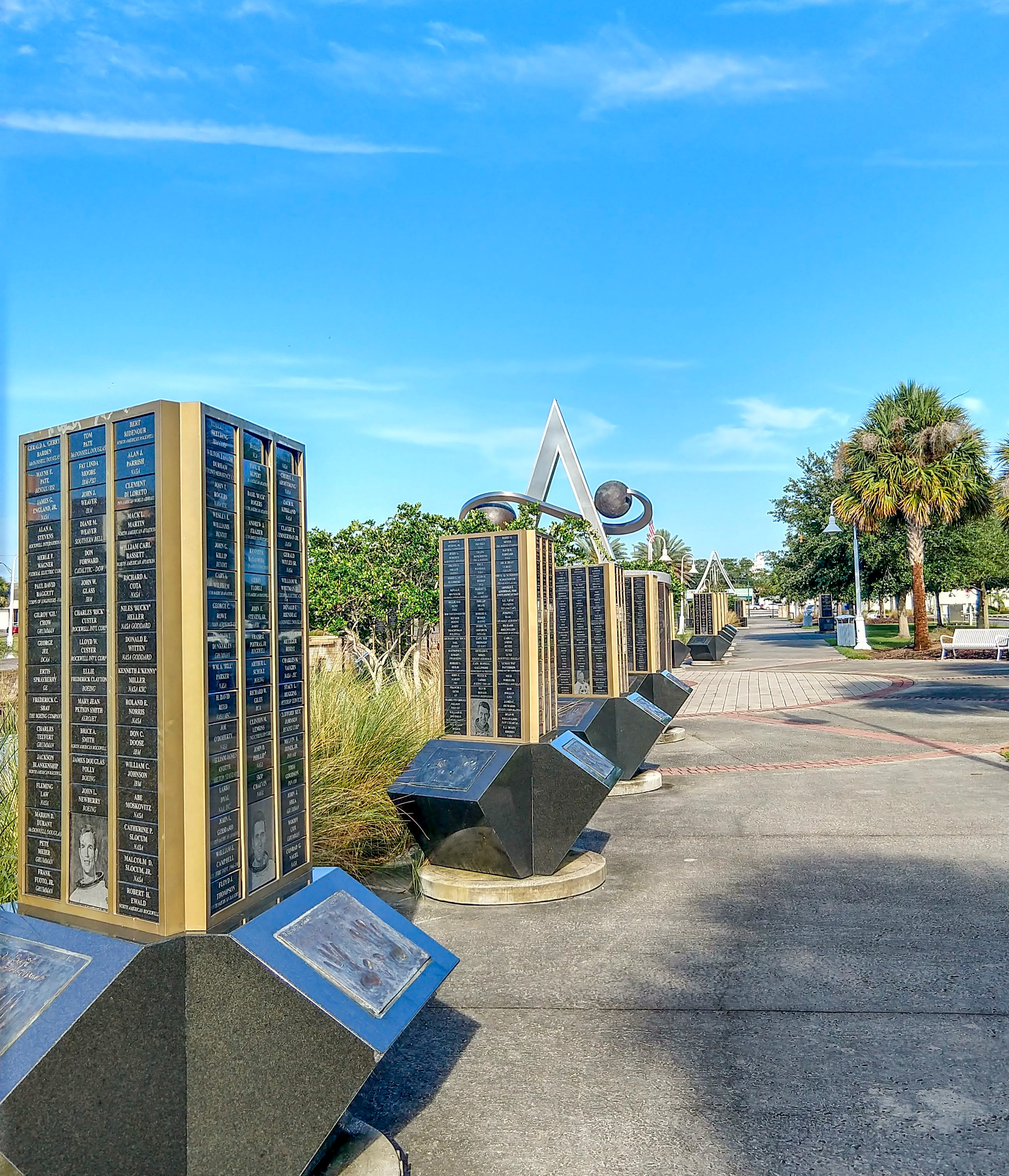 titusville, astronaut, walk of fame, space view, park