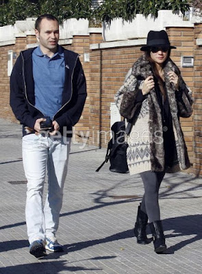 Andres Iniesta with Wife