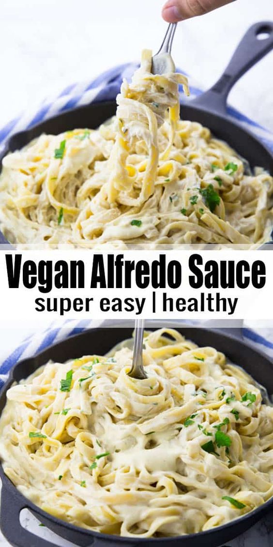 This vegan Alfredo sauce is the perfect comfort food! It's so incredibly creamy and rich without being packed with butter and cream! It makes such a great vegan dinner! Vegan comfort food at its best! More vegan pasta recipes at veganheaven.org! #vegan #veganpastarecipes #Alfredo This vegan Alfredo sauce is the perfect comfort food! It's so incredibly creamy and rich without being packed with butter and cream! It makes such a great vegan dinner! Vegan comfort food at its best! More vegan pasta recipes at veganheaven.org! #vegan #veganpastarecipes #Alfredo