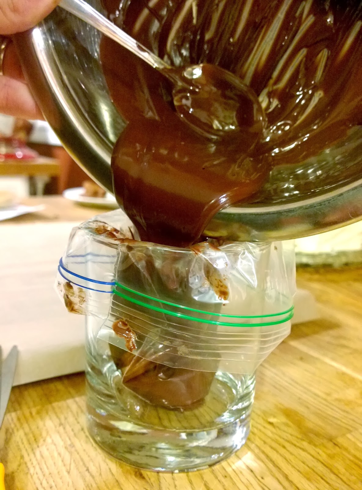 simple chocolate cake designs  top of a small ziplock over a glass, and pour in the melted chocolate