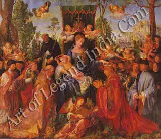 The Great Artist Albrecht Durer “The Feast of the Rose Garlands” 1506 63¾” X 76½” Narodni Galerie, Prague