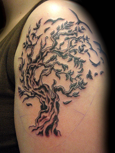 there are a lot of tree tattoo's But there are not very many tree tattoo's