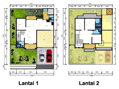 Denah Rumah Minimalis 2 Lantai Beberapa Tipe Terbaru