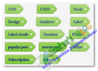 Label clouds blue with css 3