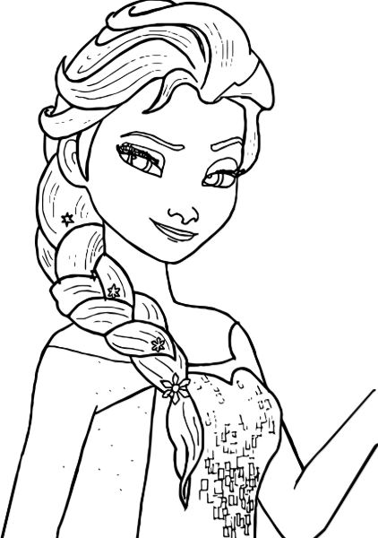  Gambar Mewarnai Elsa Frozen Gambar Mewarnai Lucu