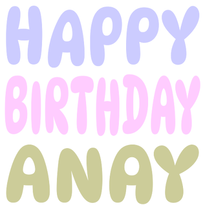 Happy Birthday Anay (Sticker)