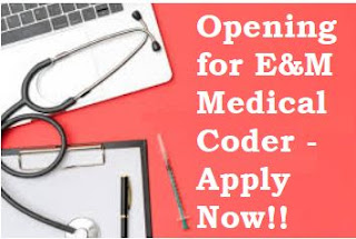 Opening for E&M Medical Coder - Apply Now!!