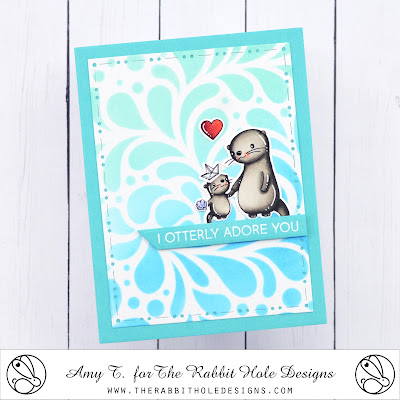 Otterly Adore Stamp and Die Set illustrated by Agota Pop, Splish Splash Stencil, You've Been Framed - Layering Dies by The Rabbit Hole Designs #therabbitholedesignsllc #therabbitholedesigns #trhd