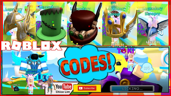 Chloe Tuber Roblox Ice Cream Simulator Gameplay 2 New Rebirth Codes Winged Hats And Accessories - roblox poop eating simulator