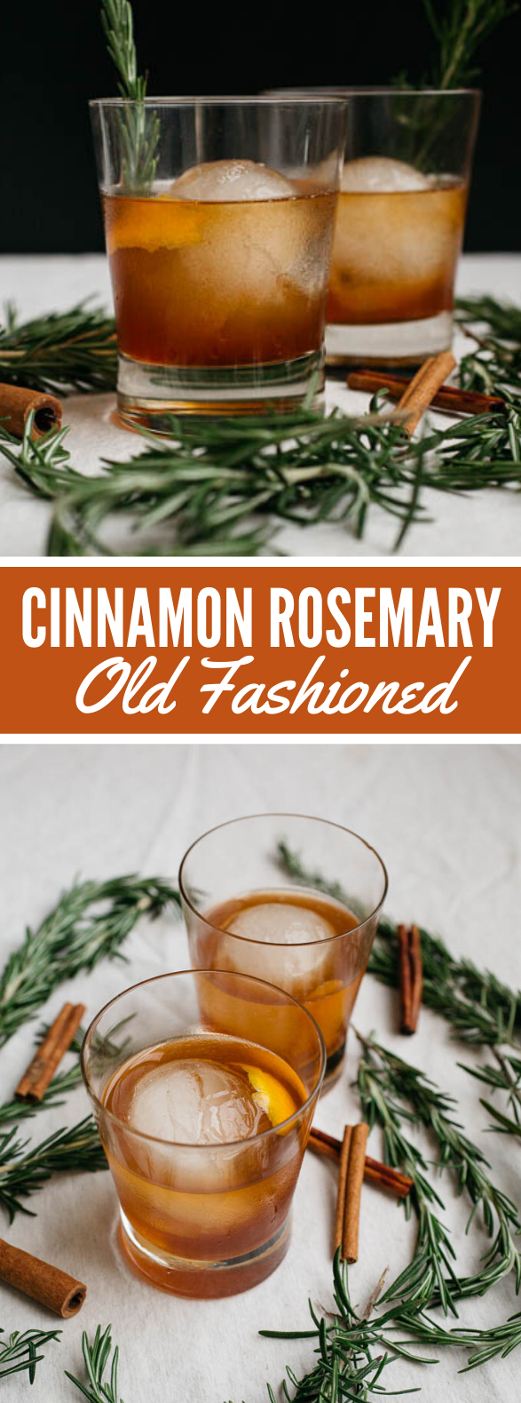 CINNAMON ROSEMARY OLD FASHIONED #drinks #cocktails