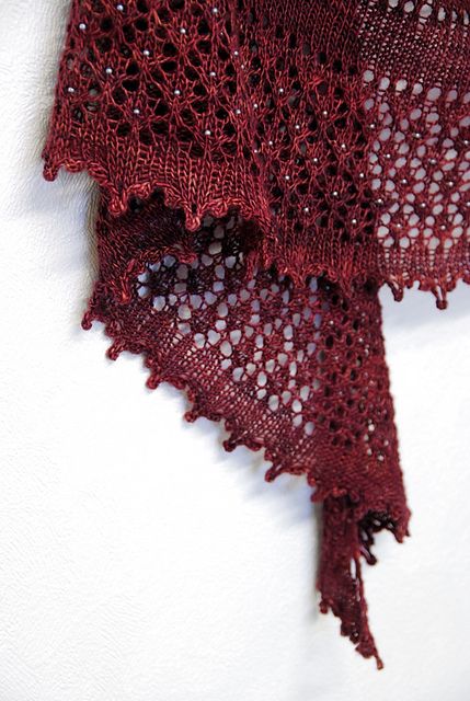 A beaded lace shawl to knit