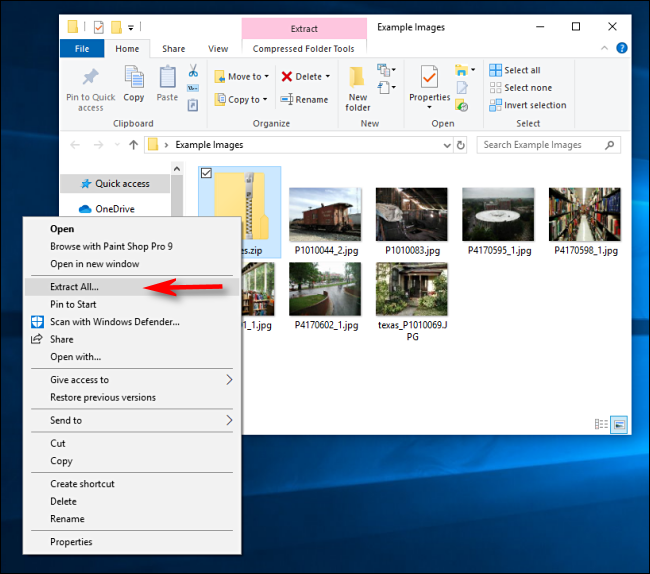 Extract files Windows 11