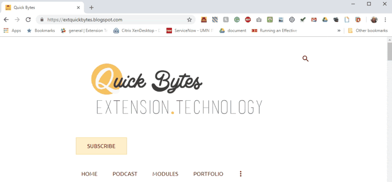 animation of using the Extension Quick Links extension