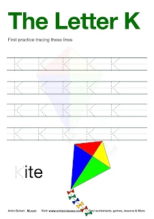 Practice Tracing The Letter K Free Download.