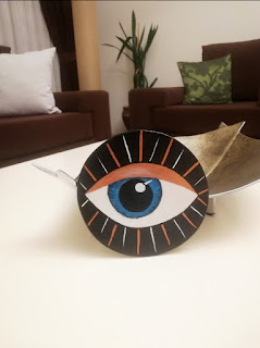 Seramik göz, seramik çalışmaları, duvar süsü, göz, eye, evileye, art clay