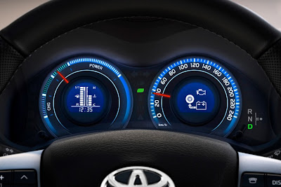 2011 Toyota Auris Hybrid Gauges View