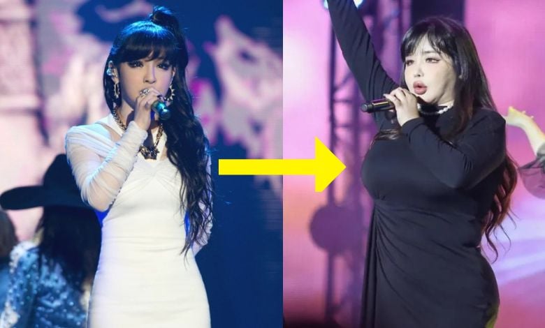 el peso antes y despues de Park Bom