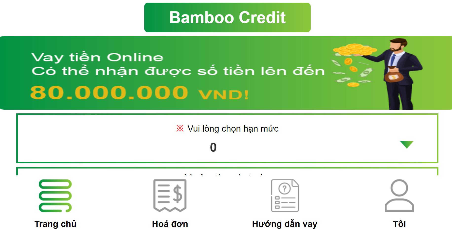 Bamboo Credit, Bamboo vay