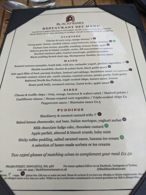 Blackfriars Newcastle - Set Lunch Menu Review