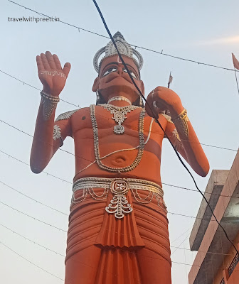 54 feet high Hanuman ji temple Jhusi Allahabad - 54 फीट ऊंचे हनुमान जी का मंदिर  झूसी इलाहाबाद