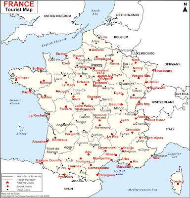 Mapa de Francia Ciudade