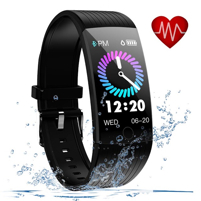Fitness Tracker, Activity Tracker with Heart Rate Monitor, 1.14 inch Fitness Watch with Sleep Monitor IP68 Waterproof, Step Counter Pedometer SMS Push Smart