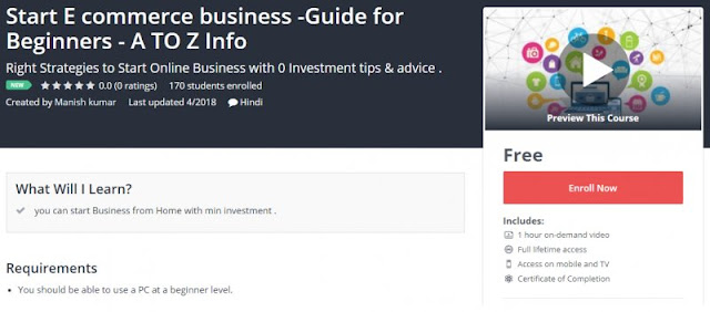 [100% Free] Start E commerce business -Guide for Beginners - A TO Z Info