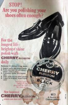 An Old Ad of Cherry Blossom shoe polish