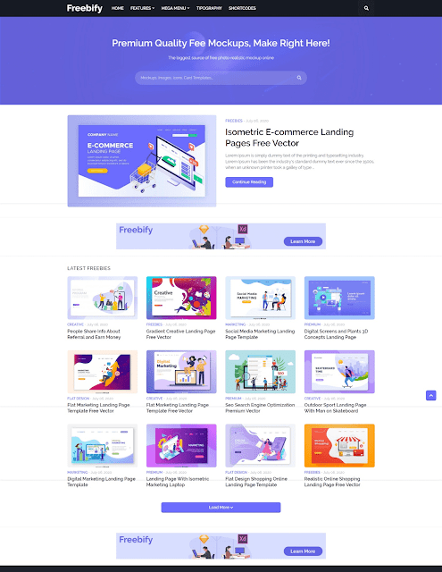 Free Download Freebify Premium - Responsive Blogger Template